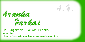 aranka harkai business card